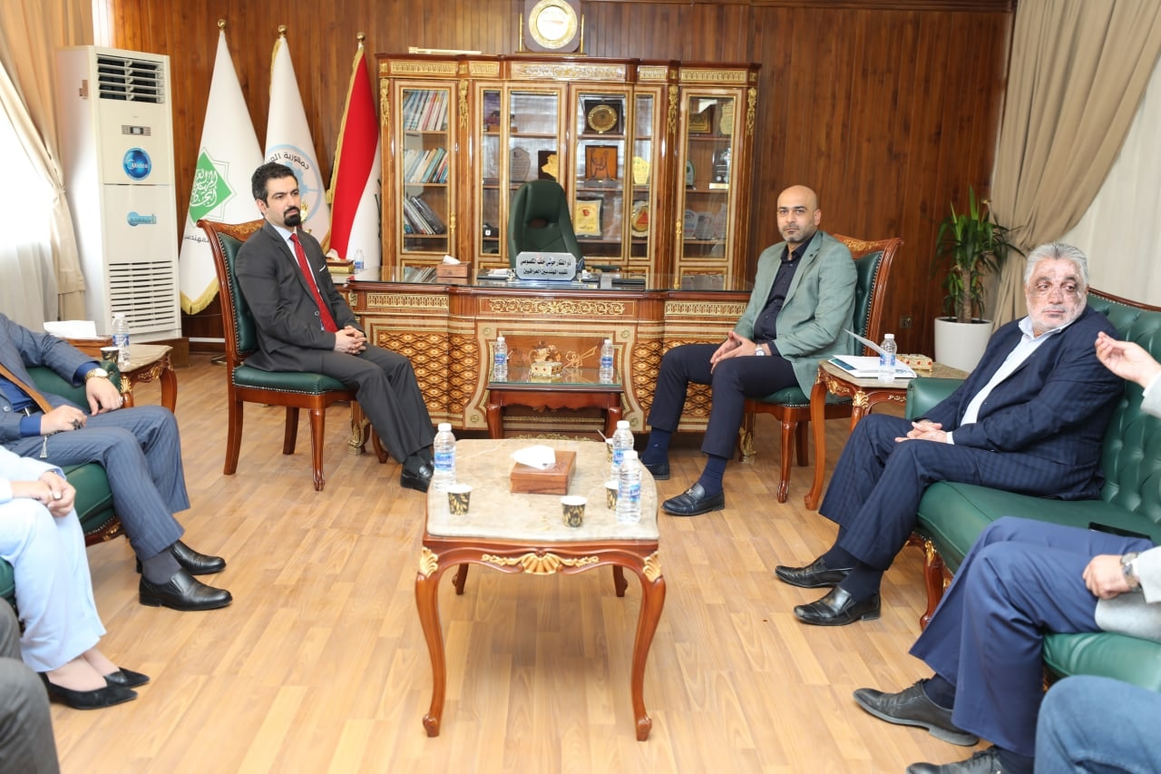 نقيب المهندسين العراقيين يستقبل رئيس مكتب العلاقات الوطنية في تيار الحكمة الوطني