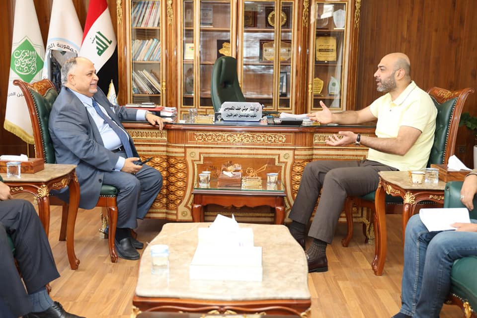 نقيب المهندسين العراقيين يستقبل رئيس المجلس الاقتصادي العراقي