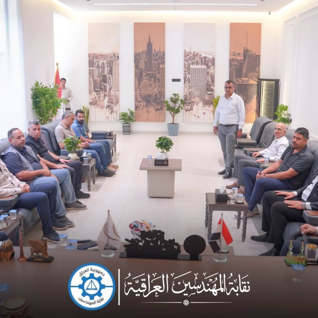 نقيب المهندسين يزور فرع الديوانية ويبحث مع المحـ،ـافظ دعم المشاريع وتشغيل المهندسين